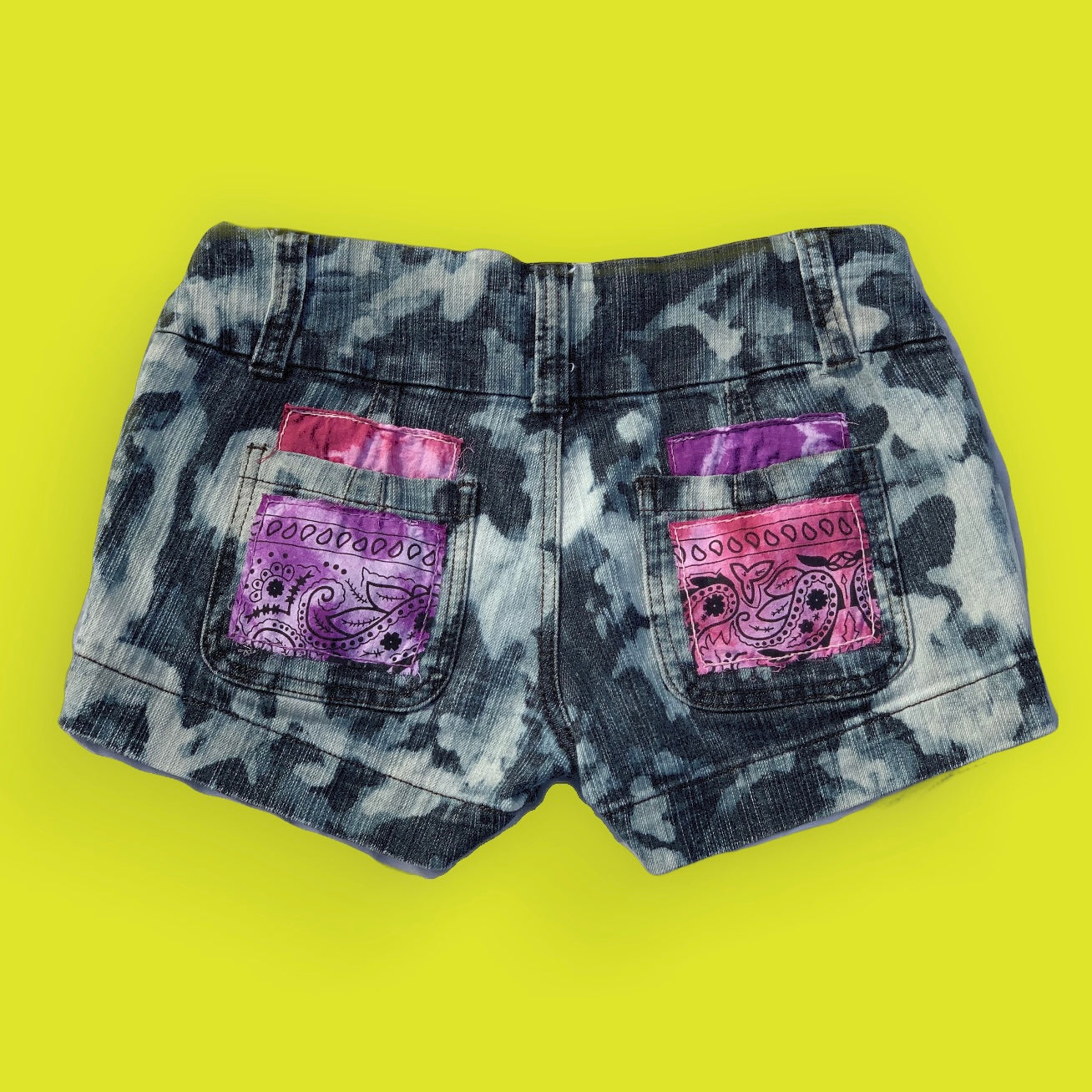 Pink and Purple Bandana Shorts