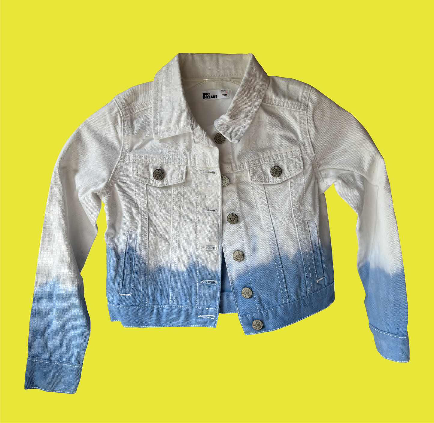 Kids White Denim Jacket