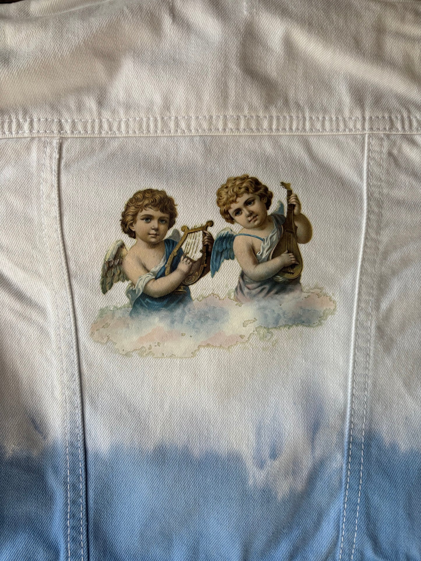 Kids White Denim Jacket