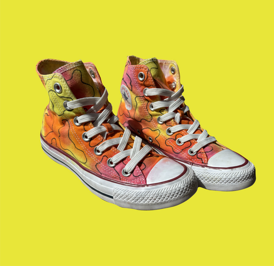 Groovy Orange and Yellow High Tops